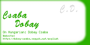 csaba dobay business card
